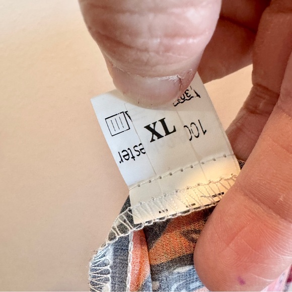 Boho Festival Sheer Kimono Duster Cardigan Red Pink Ombre Paisley XL - Picture 6 of 8